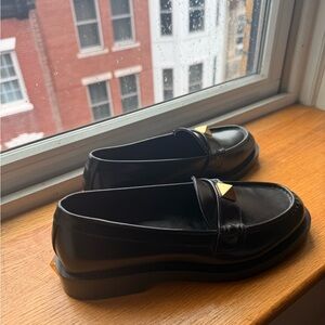 Valentino Garavini Stud Leather Loafers